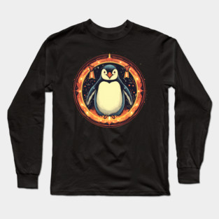 Penguin in Ornament, Love Penguins Long Sleeve T-Shirt