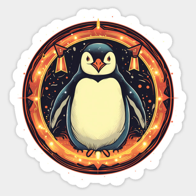 Penguin in Ornament, Love Penguins Magnet by logiamerch