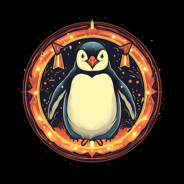 Penguin in Ornament, Love Penguins by logiamerch