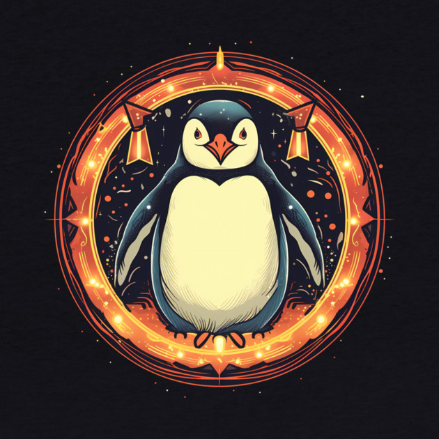 Penguin in Ornament, Love Penguins by logiamerch