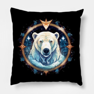 Polar Bear in Ornament, Love Bears Pillow