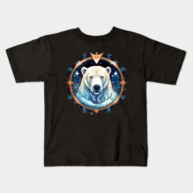 Polar Bear in Ornament, Love Bears Kids T-Shirt by logiamerch