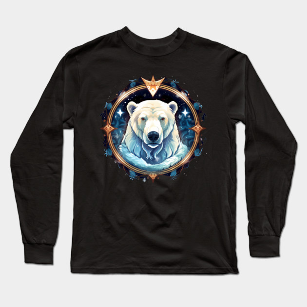 Polar Bear in Ornament, Love Bears Long Sleeve T-Shirt by logiamerch