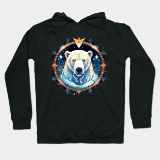 Polar Bear in Ornament, Love Bears Hoodie