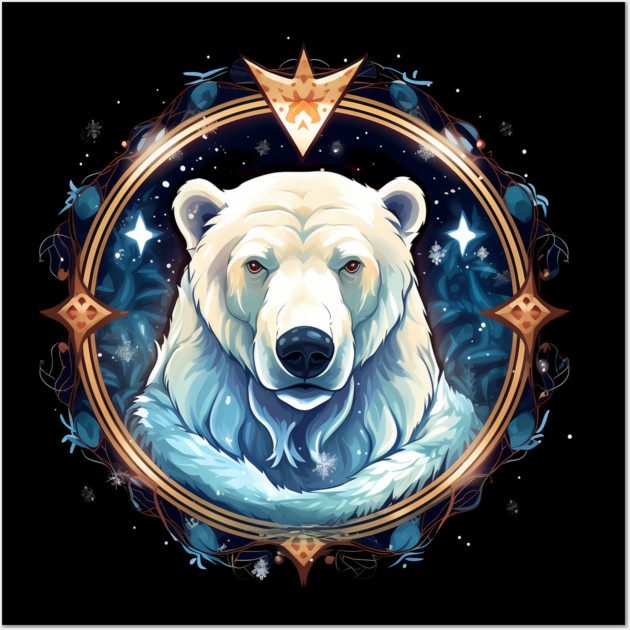 Polar Bear in Ornament, Love Bears Wall Art by logiamerch