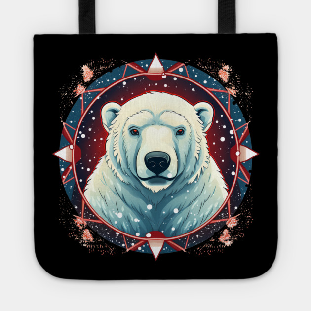 Polar Bear in Ornament, Love Bears Tote by logiamerch