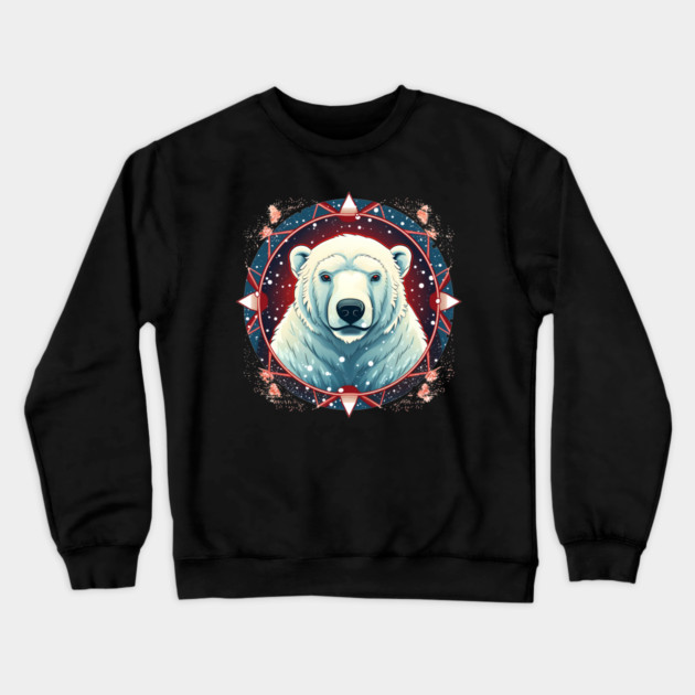 Polar Bear in Ornament, Love Bears Crewneck Sweatshirt by logiamerch