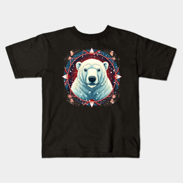 Polar Bear in Ornament, Love Bears Kids T-Shirt by logiamerch