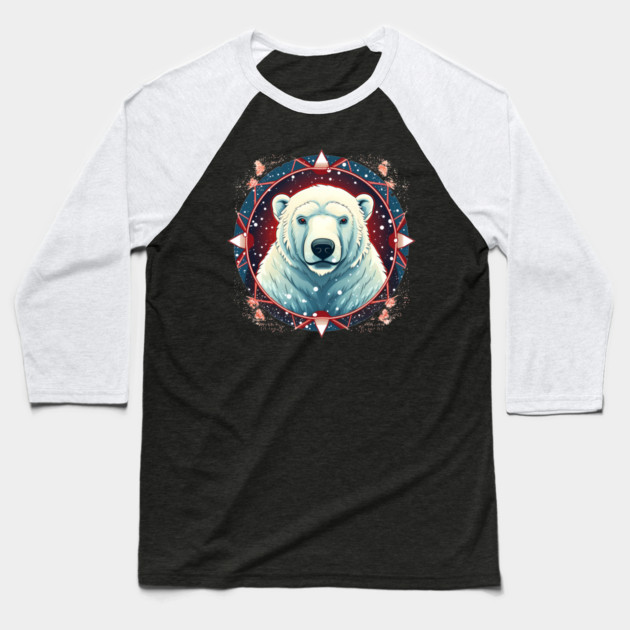 Polar Bear in Ornament, Love Bears Baseball T-Shirt by logiamerch