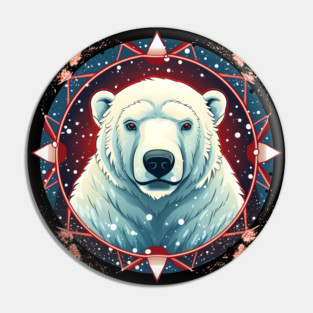 Polar Bear in Ornament, Love Bears Pin