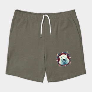 Polar Bear in Ornament, Love Bears Shorts