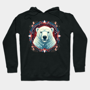Polar Bear in Ornament, Love Bears Hoodie