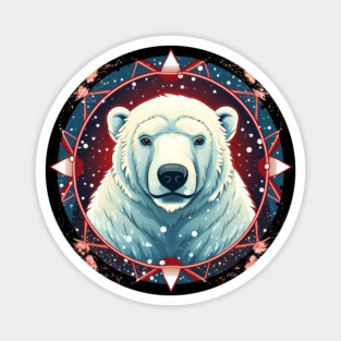Polar Bear in Ornament, Love Bears Magnet
