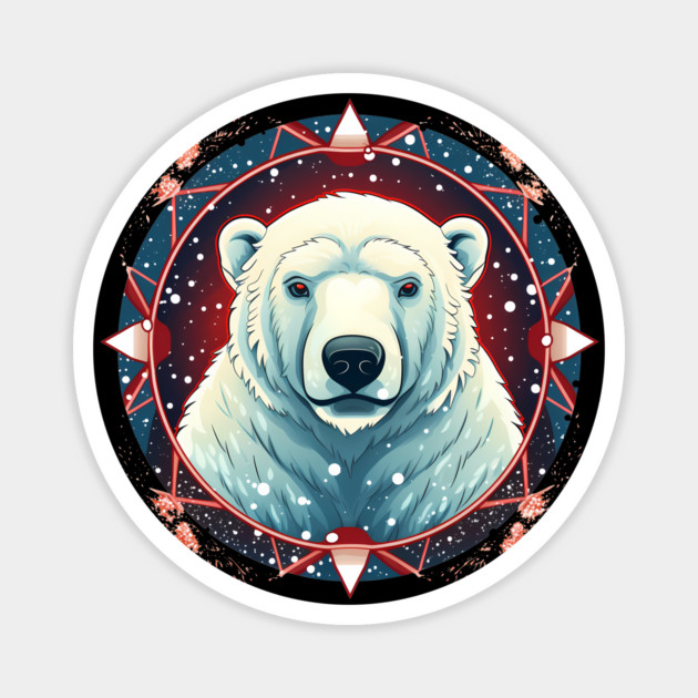 Polar Bear in Ornament, Love Bears Magnet by logiamerch