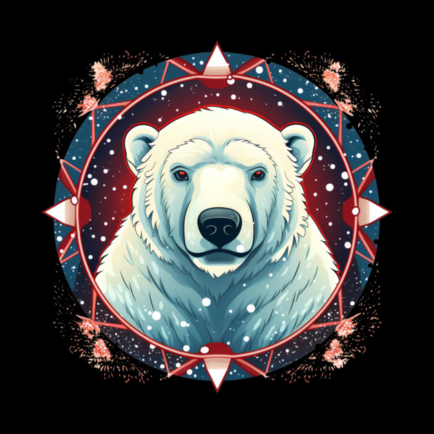 Polar Bear in Ornament, Love Bears by logiamerch