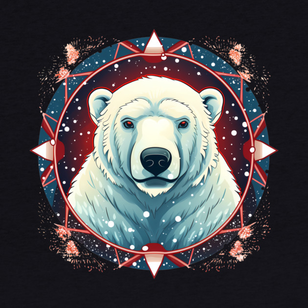 Polar Bear in Ornament, Love Bears by logiamerch
