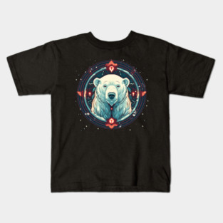 Polar Bear in Ornament, Love Bears Kids T-Shirt