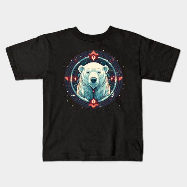 Polar Bear in Ornament, Love Bears Kids T-Shirt by logiamerch