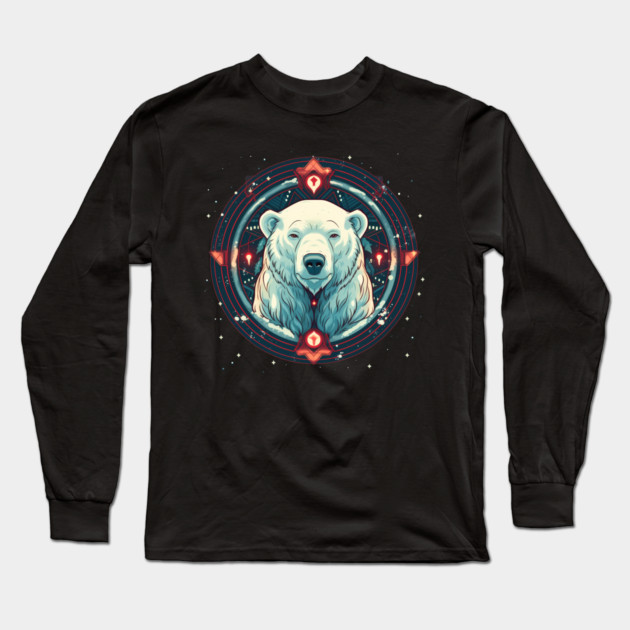Polar Bear in Ornament, Love Bears Long Sleeve T-Shirt by logiamerch