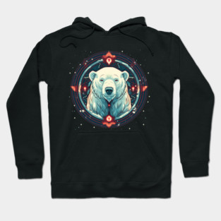 Polar Bear in Ornament, Love Bears Hoodie