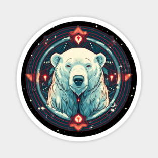 Polar Bear in Ornament, Love Bears Magnet