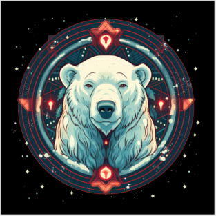Polar Bear in Ornament, Love Bears Posters and Art