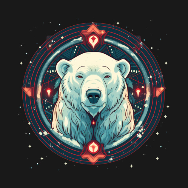 Polar Bear in Ornament, Love Bears by logiamerch