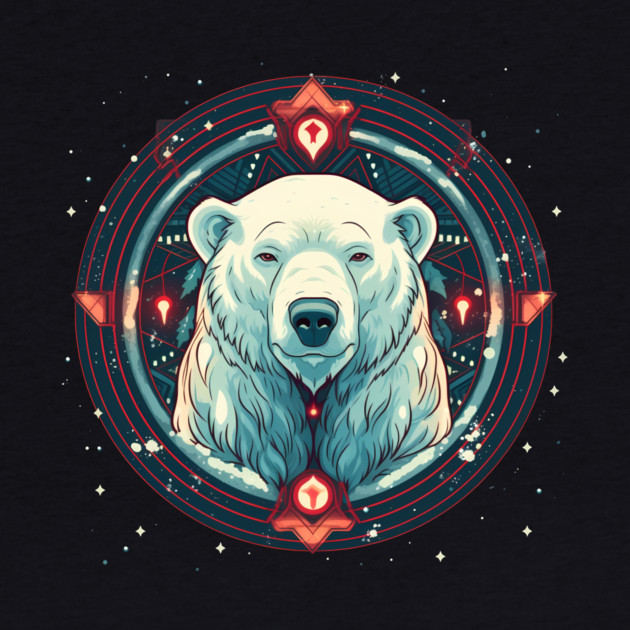 Polar Bear in Ornament, Love Bears by logiamerch