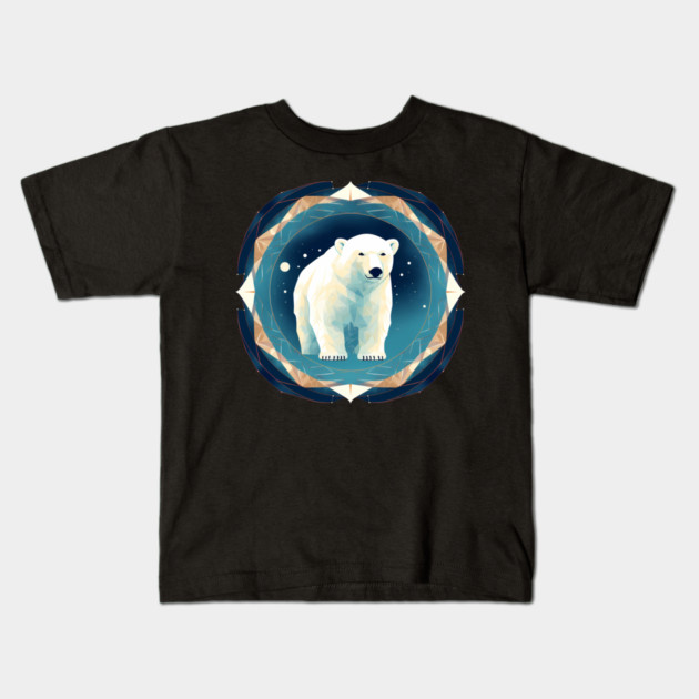 Polar Bear in Ornament, Love Bears Kids T-Shirt by logiamerch
