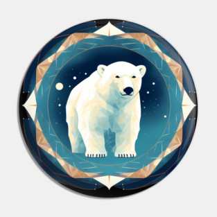 Polar Bear in Ornament, Love Bears Pin