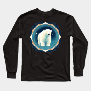 Polar Bear in Ornament, Love Bears Long Sleeve T-Shirt