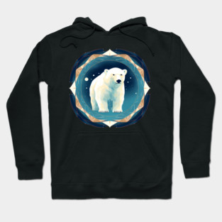 Polar Bear in Ornament, Love Bears Hoodie