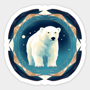 Polar Bear in Ornament, Love Bears Magnet