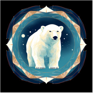 Polar Bear in Ornament, Love Bears Posters and Art