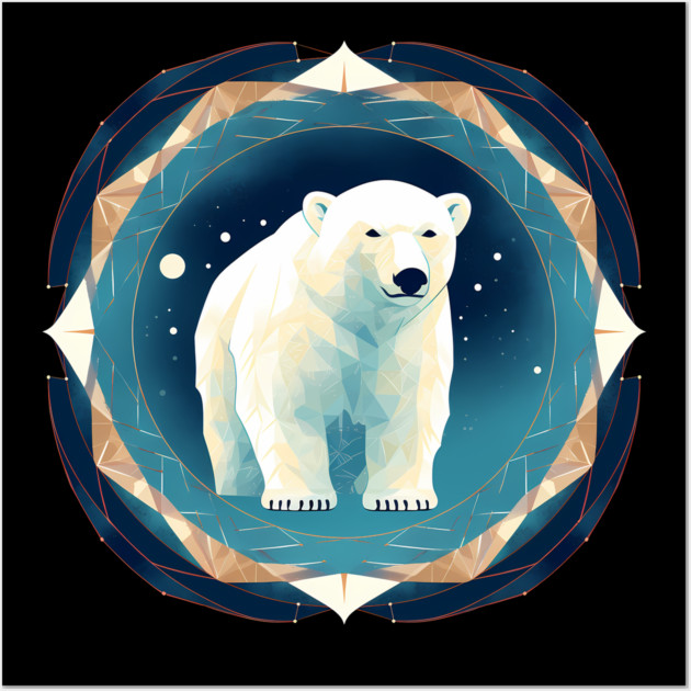 Polar Bear in Ornament, Love Bears Wall Art by logiamerch