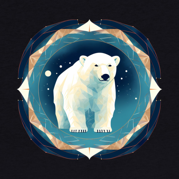 Polar Bear in Ornament, Love Bears by logiamerch