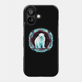 Polar Bear in Ornament, Love Bears Phone Case