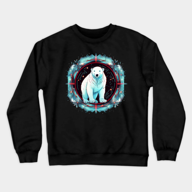 Polar Bear in Ornament, Love Bears Crewneck Sweatshirt by logiamerch