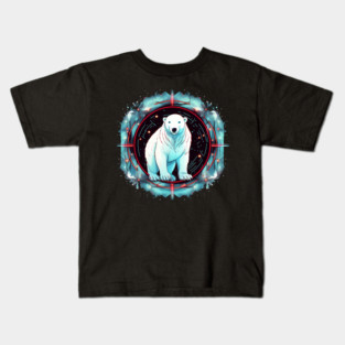 Polar Bear in Ornament, Love Bears Kids T-Shirt