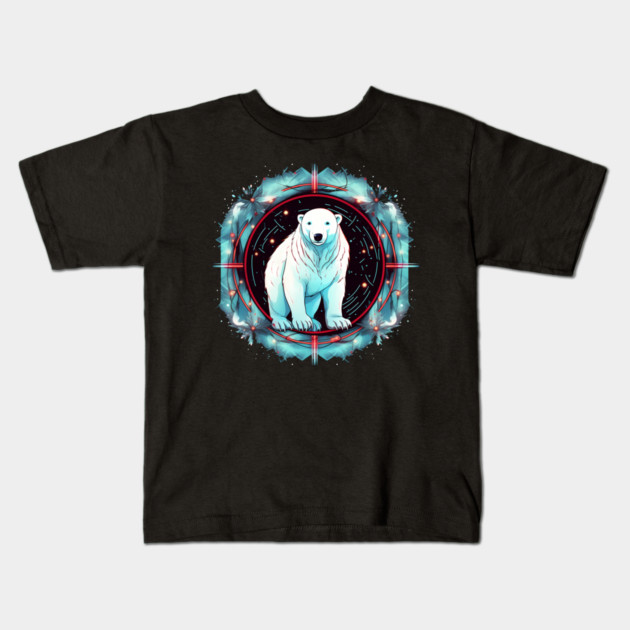 Polar Bear in Ornament, Love Bears Kids T-Shirt by logiamerch