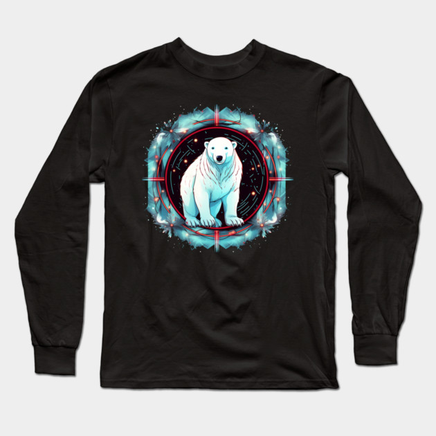Polar Bear in Ornament, Love Bears Long Sleeve T-Shirt by logiamerch