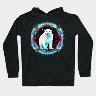 Polar Bear in Ornament, Love Bears Hoodie
