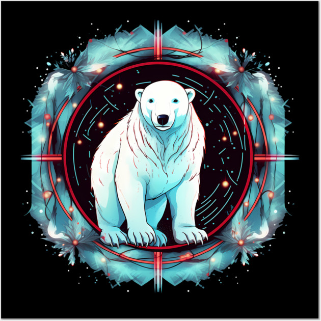 Polar Bear in Ornament, Love Bears Wall Art by logiamerch