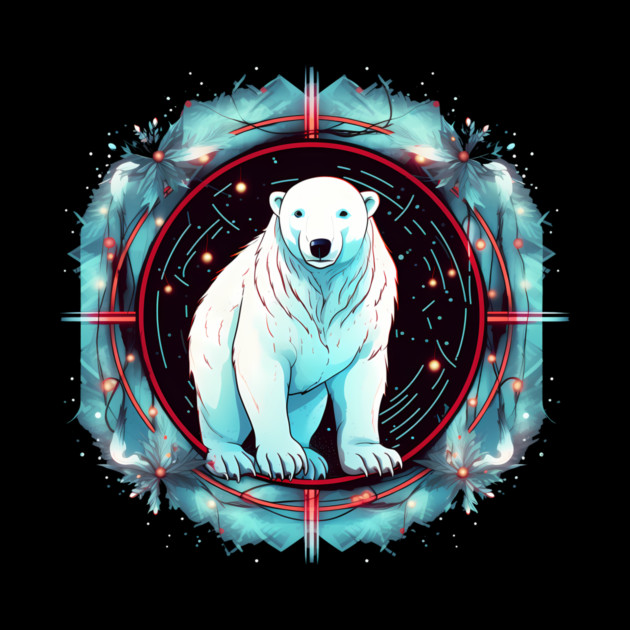 Polar Bear in Ornament, Love Bears by logiamerch