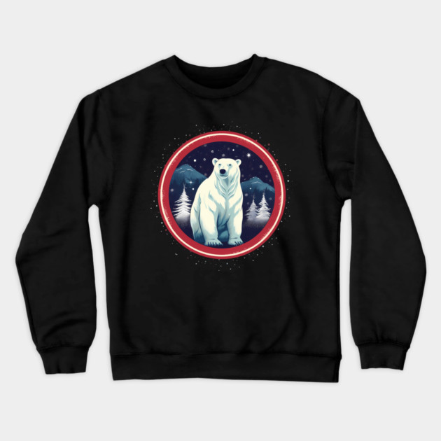 Polar Bear in Ornament, Love Bears Crewneck Sweatshirt by logiamerch
