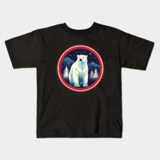 Polar Bear in Ornament, Love Bears Kids T-Shirt