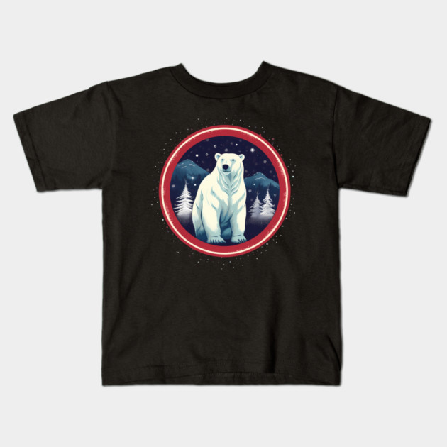 Polar Bear in Ornament, Love Bears Kids T-Shirt by logiamerch