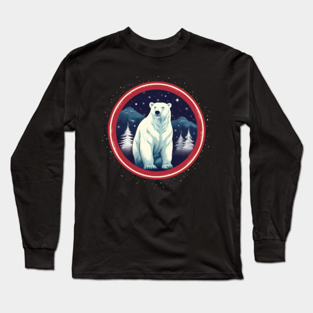 Polar Bear in Ornament, Love Bears Long Sleeve T-Shirt by logiamerch