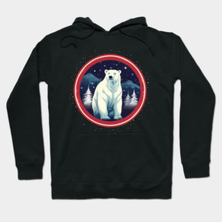 Polar Bear in Ornament, Love Bears Hoodie