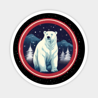 Polar Bear in Ornament, Love Bears Magnet